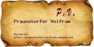 Praunstorfer Volfram névjegykártya